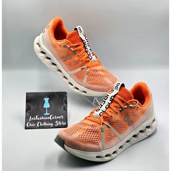 On Cloud Men's Orange Cloudsurfer Lightweight Running Shoes Mesh Upper Sz 8 2903 - Picture 4 of 16